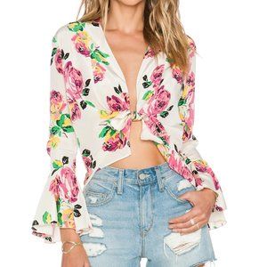 NEW Stone Cold Fox Radical Floral Blouse Silk